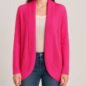 Lilly Pulitzer Amelia open front hot pink cardigan size M nwt